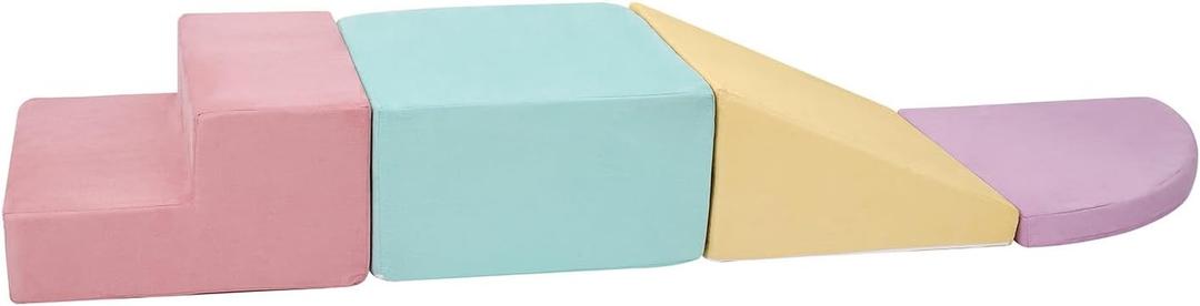 Soft Climbing Indoor Set for Toddlers - 4PCS Foam Climbing Blocks for Crawling, Sliding, and Active Play - Safe Toddler Climbing Toys for Ages 1-3