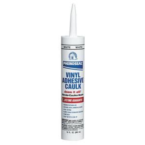 Phenoseal Does It All Vinyl Adhesive Caulk, White, 10 oz (5113600005)