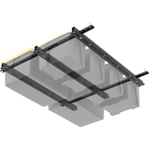 WALMANN Overhead Tote Storage Rail System, Garage Ceiling Bin Storage Rack Heavy Duty Adjustable Tote Slide Rails(Black, Bins not Included) WALMANN Overhead Tote Storage Rail System, Garage Ceiling Bin Storage Rack Heavy Duty Adjustable Tote Slide Rails(Black, Bins not Included)