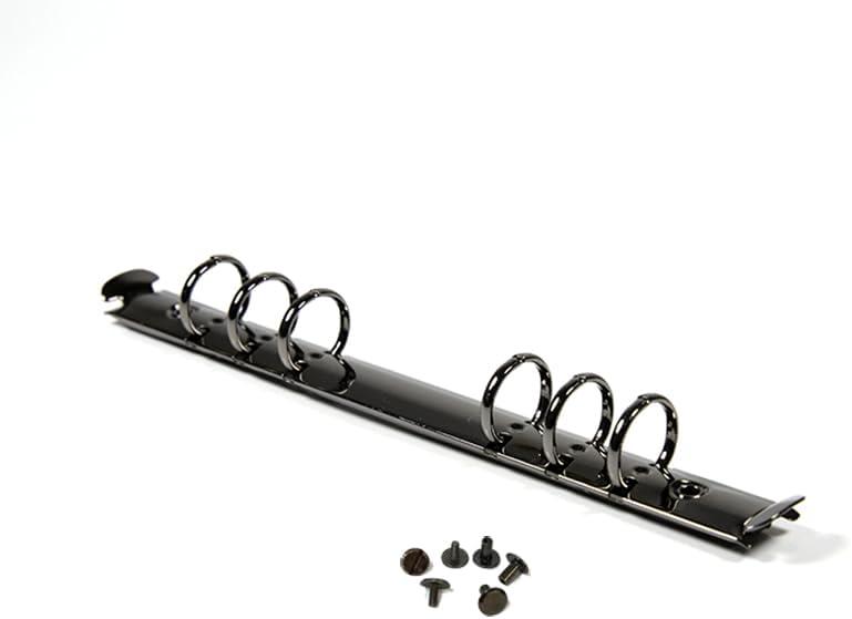1Pcs Metal A5 Notebook 20mm 6-Hole Ring Binder Mechanisms Replacement Kit for Binder Planners Loose Leaf Binding Spines Combs for Personal Organizers Planners,Black