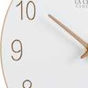 La Crosse Clock 404-3630B 12 inch Ivory Sierra Wood Quartz Analog Wall Clock
