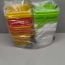 Mifoci 8 Pcs Plastic Bucket 5 Quart Square Cleaning Bucket Utility Small Pail with Handle for House Cleaning Storage Livestock Feeding Car Washing (Red,Yellow,White,Green)