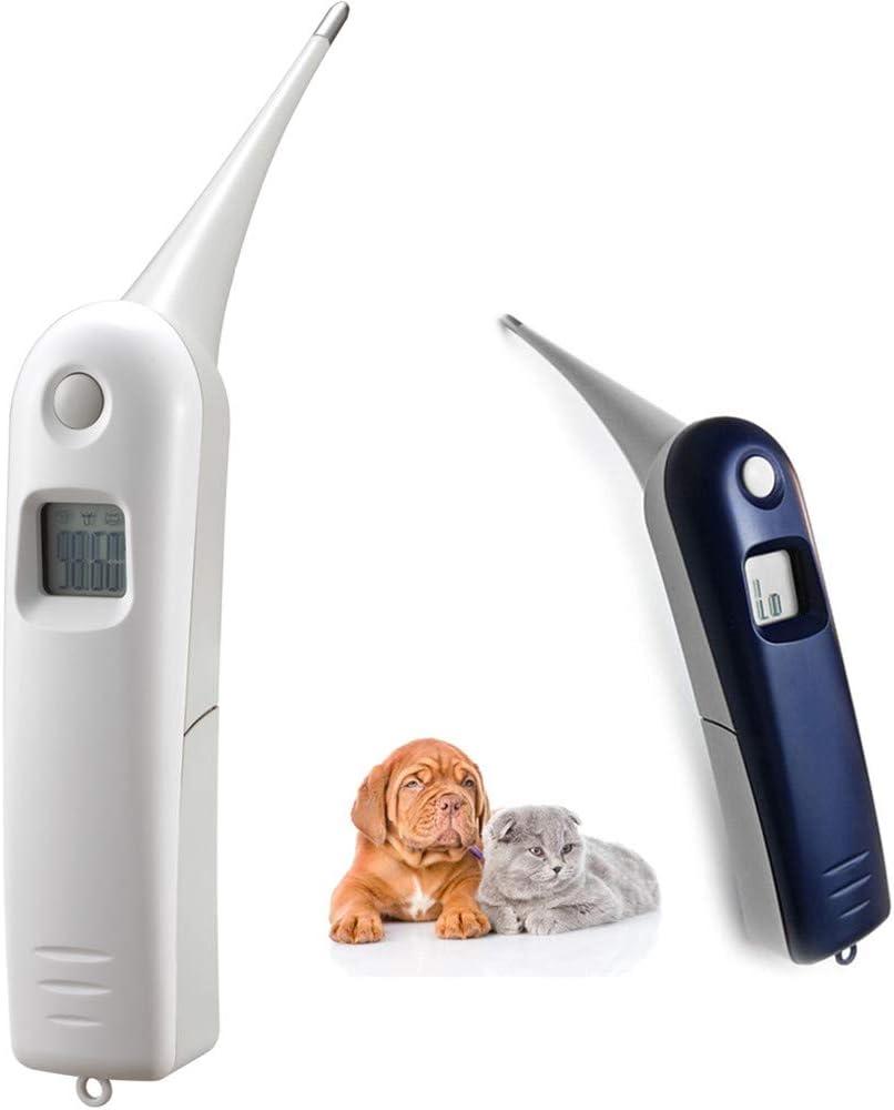 Pet Thermometer Dog Thermometer, Fast Digital Veterinary Thermometer, Pet Thermometer for Dogs, Cats, Horse,Cattle, Pigs,Birds, Sheep.(Battery Included) (white)