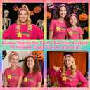 3 x Large Rainbow Shooting Star Patch & Pink Satin Headband - Iron-On Patch, Halloween Costume Accessories Set for Fun Cartoon Cosplay