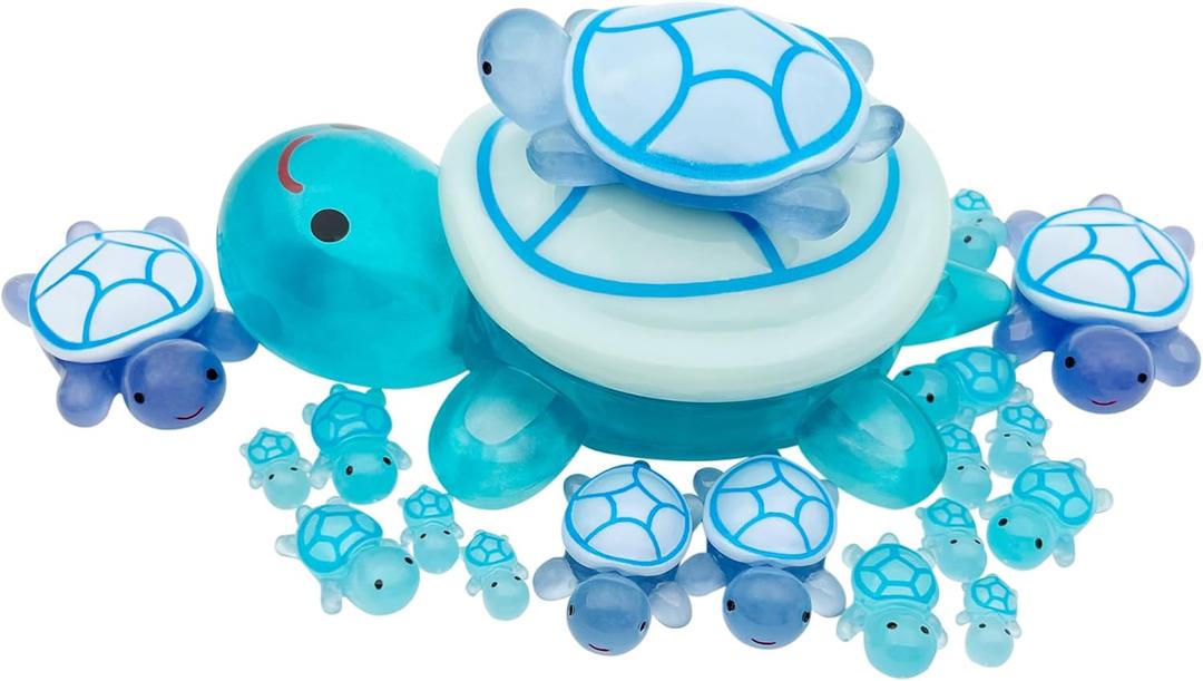 20 Pcs Turtle Family Resin Ornament Sea Turtle Models Statues Tortoise Decor Accessories Miniature Animal Decoration for Fairy Garden Micro Landscape Fish Tank Plant Bonsai Dollhouse (Pink)