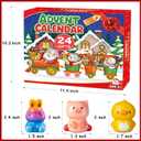 2025 Christmas Advent Calendar,24 Days Animal Slow Rising Squishy Toys Countdown Calendar Soft Cute Stress Relief Toys for Kids Girls Boys Teens Rewards Christmas Party Favor Gifts