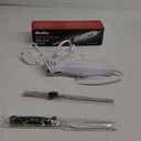 Mueller Ultra-Carver Electric Knife for Carving Meats, Poultry, Bread, Crafting Foam. Stainless Steel Blades, Powerful Motor, Ergonomic Handle, One-Touch On/Off Button, Serving Fork Included, White