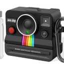 VISOOM Retro Case for AirPods Pro Case Cover Women Men,Fashion Silicone Air iPods Pro 2 1 Gen Case with Cleanner Kit Compatible with Apple Airpods Pro 2nd 1st Generation Cases,Black