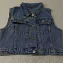 SweatyRocks Girl's Denim Vest Button Down Sleeveless Jean Jacket Outerwear with Pockets Light Wash S