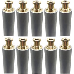 Poolzilla 10 Pack 18 Aluminum Tube with Brass Anchor for Pool Safety Cover Installation, Anchor Installation for Loose Ground or with Pavers, Extra Long