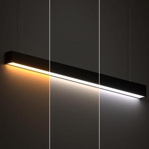 JTT 4FT LED Linear Light, 30W/40W/50W 3CCT 3000K/4000K/5000K CCT Selectable, 6250 LM Linkable Office Shop Light Fixture, ETL Listed Dimmable Architectural LED Suspension Office Lighting Fixture (1 Pack4FT)