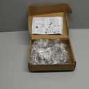 20 Pack Soft Close Cabinet Door Hinges for 1/2" Partial Overlay Cupboard, 100 Degree Opening Angel, Stainless Concealed Kitchen Cabinet Hinges with Mounting Screws and Manual