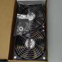 Dual 120mm High CFM Computer Fans with AC Plug, AC 110V - 240V Variable Speed Fan, Cooling for Server Closet Cabinet Mining Machine Chassis Workstation