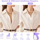 3 x Stitch Gun for Clothes Quick Clothing Fixer & Tagging Gun with 6 Needles 1000 Black+1000 White Fasteners, Handheld Sewing Tool for Instant Repairs, Quilting, Retail Price Tags No Thread Needed Purple