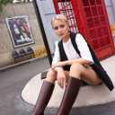 ZJA Knee High Boots Square Toe Boots Low Heel Flat Long Boots for Women Dress Chunky Comfortable Tall Boots