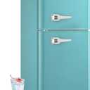 Retro Mini Fridge 3.2 Cu. Ft. Apartment Size Refrigerator with Freezer, 7-Level Adjustable Thermostat Small Retro Refrigerator with Freezer 2-Door Vintage Compact Fridge for Dorm Office RV, Mint Blue