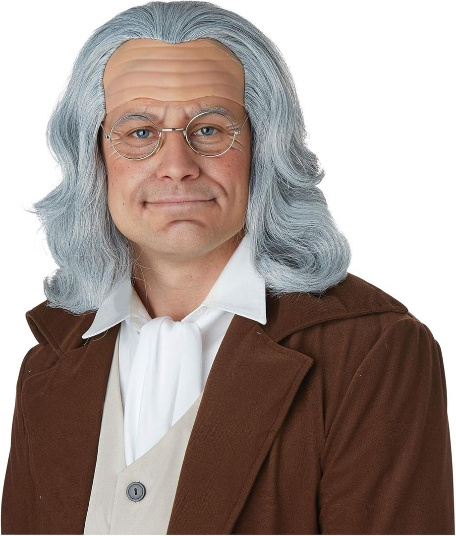 California Costumes Adult Benjamin Franklin Wig Standard