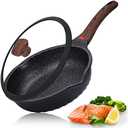 Vinchef Nonstick Deep Frying Pan Saute Pan with Lid, 10in/3Qt Skillet Pan, German 3C+ Ceramic Coating Technology, Aluminum Casting, Induction Compatible