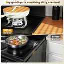 4 x Stainless Steel Stove Gap Covers, Stove Gap Filler, Stove Guard Counter Side Gap Cover, Oven Gap Filler, Easy Clean and Heat Resistant, Adjustable Length 13.8" to 27.5" (2 Pack, Black)