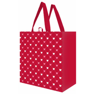 Choice Marts Red Bags With White Hearts, 100 Count