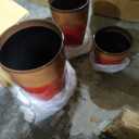 Neoaider Set of 3 Tall Planter, 24/21/12in Large Plastic Planter, Firey Red