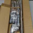 AmazerBath 20-84 Inches Arched Curved Shower Curtain Rod, Heavy Duty Shower Rod Rust Proof Bathroom Curtain Rod, Adjustable Telescoping Design Easy Segmented Installation, Need to Drill, Nickel