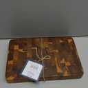 Lipper International 1280 Acacia End Grain Kitchen Chopping Block for Cutting or Serving, 12" x 8" x 1 1/4"
