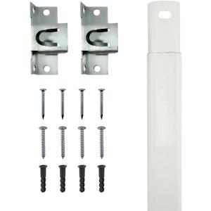 Amazing Drapery Hardware 28-48 Inch Flat Sash Rod with 1/4 Inch Clearance - Durable Steel Curtain Rod with Mounting Brackets, Screws, and Plugs - 1 Pack