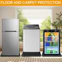 Mini Fridge Silicone Mat,24''x24''x0.5''-Fridge Drip Tray Concave and convex design is leak-Proof and Non-Slip Perfectly Compatible with Washer, Dryer, Wine Cooler, Dishwasher ect (Black)