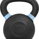 Yes4All Powder Coated Cast Iron Kettlebell Strength Training Kettlebells Weight Set for Full Body Workout, Home Gym