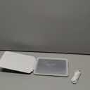 FUNTOUCH Rechargeable Travel Makeup Mirror with 72 Led Lights, Portable Lighted Beauty Mirror, 3 Color Lighting, Dimmable Touch Screen, Tabletop LED Folding Cosmetic Vanity Mirror (White)