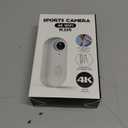 4K Mini Body Camera, Thumb POV Portable Body Cam Sports Action Camera Hands Free Waterproof Recording Wearable Camera Personal Camcorder Helmet Mounted Sports for Cycling, Motorcycle Vlogging (Black)