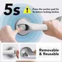 2 Pack 12 Inch Elderly Heavy Duty Shower Handle, Seniors Grab Bars for Bathtubs, Suction Cup Removable Handrails, Safety Bathroom Grip for Handicap (Light Gray)