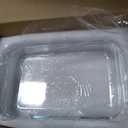 8-Piece Deep Glass Baking Dish Set with Plastic lids,Rectangular Glass Bakeware Set with Lids, Baking Pans for Lasagna, Leftovers, Cooking, Kitchen, Freezer-to-Oven and Dishwasher, Gray
