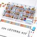 Joyreal Magnetic Alphabet Letters with Magnet Board, Neutral Magnetic Letters for Fridge & Classroom, Foam ABC Magnets for Toddlers Learning, Preschool Educational Toys Gift (Normal)