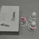 Yousoontic 3 Pcs Pastel Halloween Ghost Figurines Pink White Cute Ghost Summer Halloween Table Decor Tiered Tray Decorations Pastel Resin Statue Centerpieces for Home Mantel Tabletop Desk Party Office