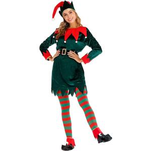 FantastCostumes Women Deluxe Christmas Elf Costume Adult Dark Green Medium
