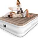 Queen Air Mattress with Built in Pump, Upgraded Inflatable Blow up Mattress for Home and Temporary Guest Bed, Comfort and Portable Air Bed Queen Size, colchon inflable, 650 lbs Max