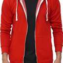 Zipper Hoodies for Men - Men's Fashion Comfy Fleece Full-Zip Hoodie, Size L
