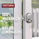 Keyless Entry Door Lock Deadbolt Keypad Mechanical Stainless Steel (Pass Code or Key) 100% Mechanical, No Electronic