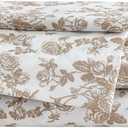 Betsey Johnson - King Bed Sheets, Soft & Lightweight Bedding, Fade & Wrinkle Resistant (Garden Toile Brown, King)