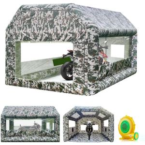 Inflatable Paint Booth 10x8.2x8.2 FT with 550W Blower, Carbon Filter Windows, Portable Spray Booth for Car Painting, Auto Body Work, Furniture Refinishing, Mobile Garage Paint Tent
