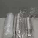 Baderke 80 Sets 12oz Disposable Crystal Clear Plastic Cups With Lids, Round Bottom Iced Coffee Cups With Lid for Smoothie, Cold Beverages, Drinking Tumblers, Cold Drinks for Party, Wedding, Event