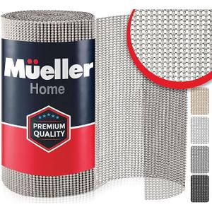 Mueller Ultra-Premium Drawer and Shelf Liner, 17.5 Inch x 20 FT Heavy-Duty and Slip-Resistant Liner, Durable Non Adhesive Waterproof Roll, for Drawers, Kitchen, Cabinets, Shelves, Desks, Light Grey