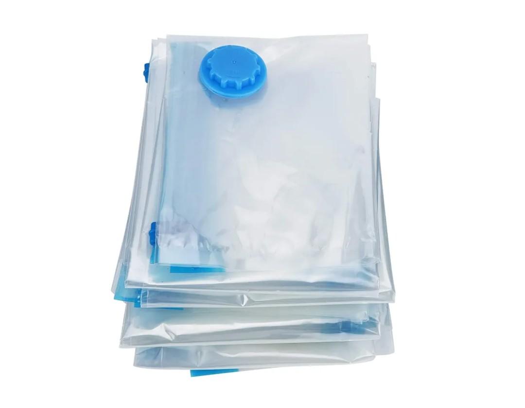 OUKENS Vacuum Storage Bag, 10 -Piece Quilt Vacuum Storage Bag, Transparent Travel Blanket Clothing Vacuum Compression Bag, Saving Vacuum Sealed Storage Bag