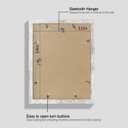Hongkee 11x14 Picture Frame Set of 2, Made of Glass and Distressed White Wooden Frame, Display 8x10 Pictures with Mat or 11 x 14 Posters without Mat for Wall Mounting, Gallery Photo Frames