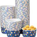 LemonRoad 72 Pcs Monster Party Supplies Disposable Snack Cups 16 oz Blue Monster Themed Party Ice Cream Cups for Yogurt Dessert Girl Boy Birthday Baby Shower Decorations