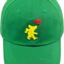 Bear Masters Golf Hat, Green Flag Dancing Bear Baseball Hats