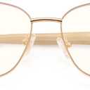 Dollger Blue Light Glasses For Woman Fashion Computer Gaming Eyeglasses Cat Eye Matal Bluelight Blocking Glasses (Champagne Gold)