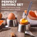 Epar Egg Cracker Tool - Egg Cups for Soft Boiled Eggs with Spoon - Egg Holder for Boiled Eggs - Soft Boiled Egg Cutter